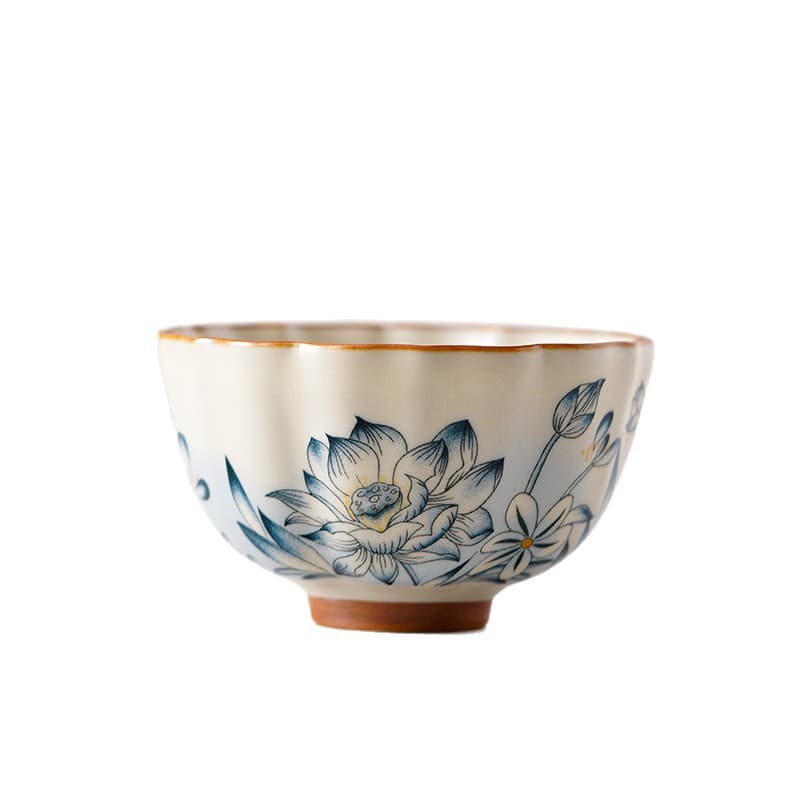 Jingdezhen Ru porcelain tea set and guest cups